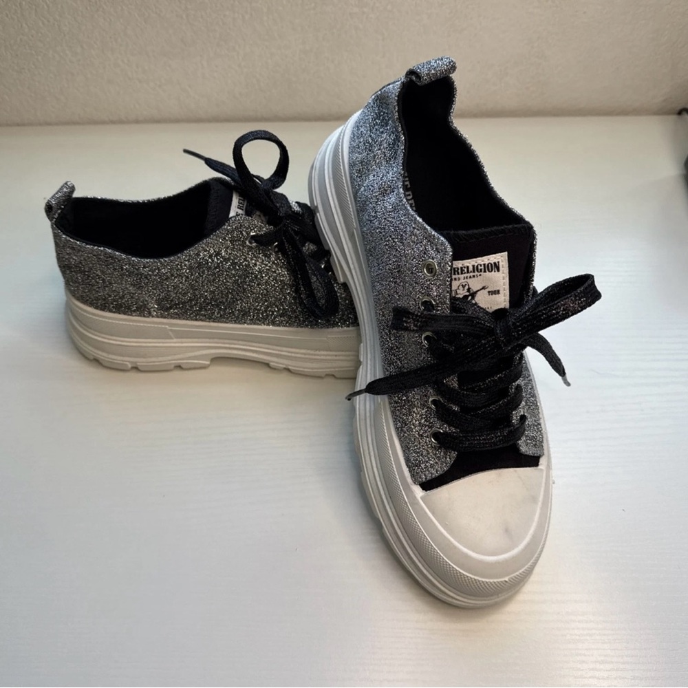 True Religion Janis chunky Glitter Sneakers women’s size 9.5